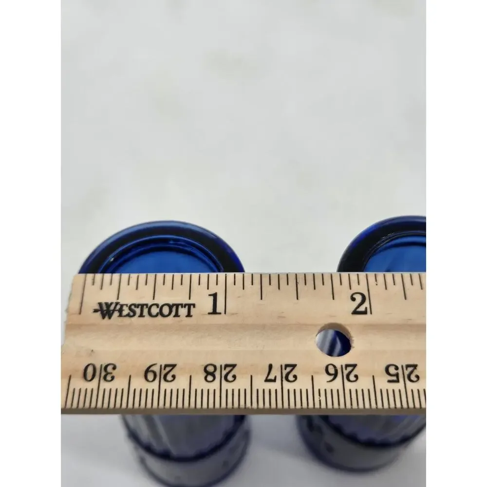 2 Vintage 1990s Corralejo Tequila Cobalt Blue Shotgun Shells Shot Glasses